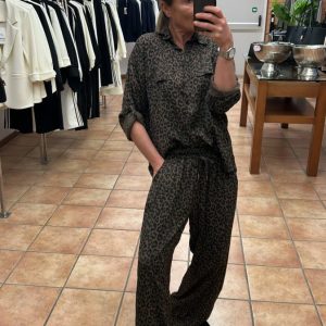 Pantalone animalier con coulisse art.24205 Max Design