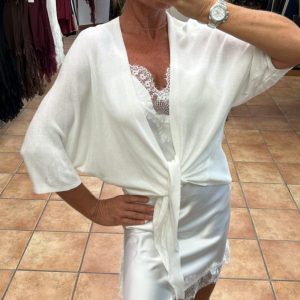 COPRISPALLA VISCOSA MANICA 3/4 ART 325155 EVA BIANCO LATTE