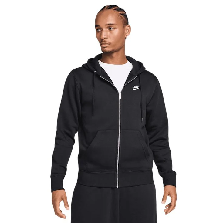Felpa Nike CLUB BB PO HOODIE con zip Nera - Felpe - Nike - immagine 2